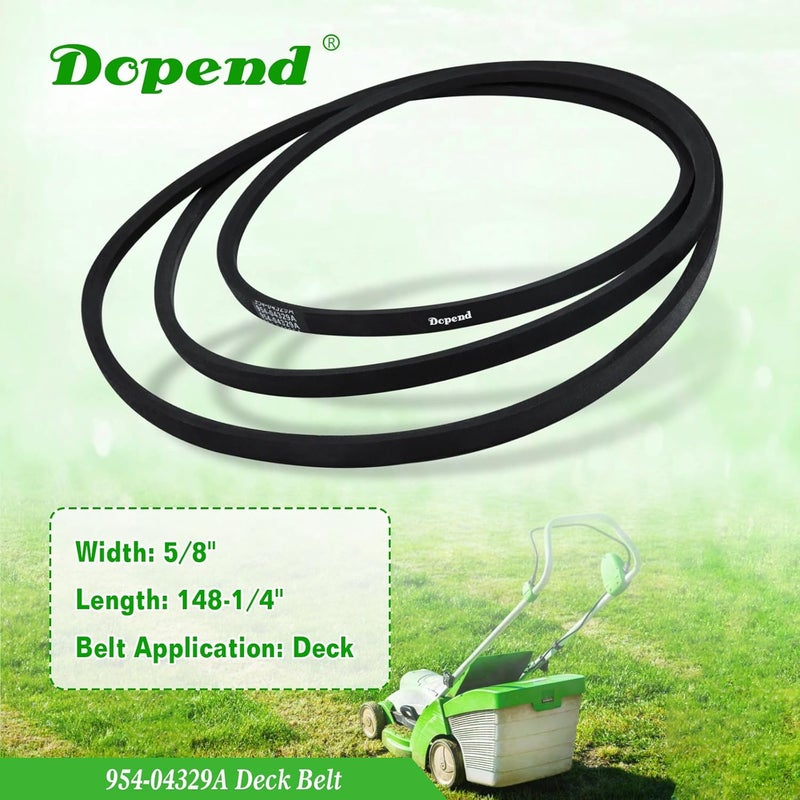 Dopend 954-04329A Deck Belt 5/8'' x 148-1/4'' for Cub Cadet ZT1, RZT-L54, MTD, Craftsman Lawn Mowers, Replaces 954-04329A 54 inch Deck Drive Belt Cub Cadet 954-04329, 754-04329,754-04329A - Image 4